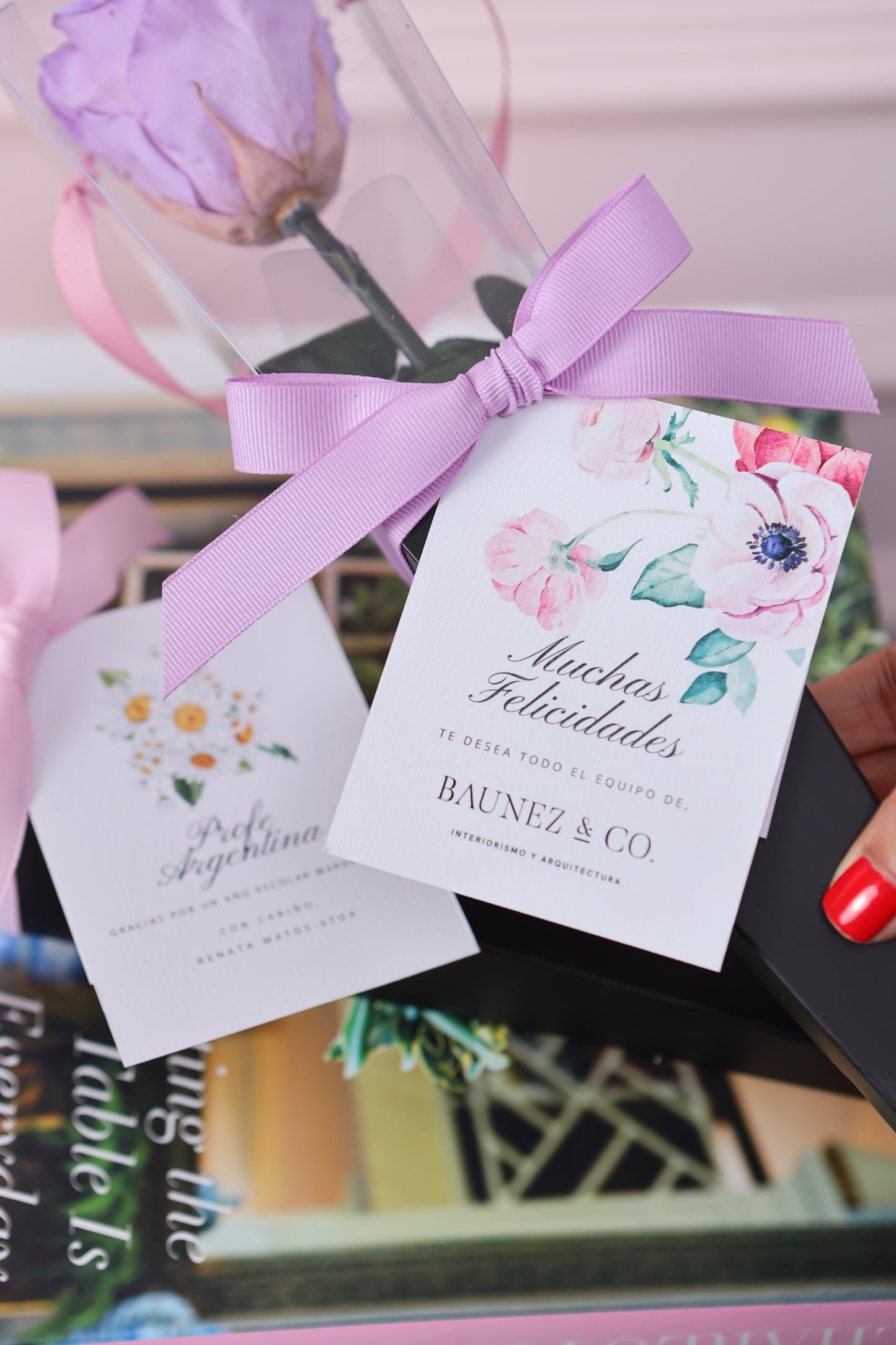 Cono Lori 12" Rosa con Tallo Premium SPG24