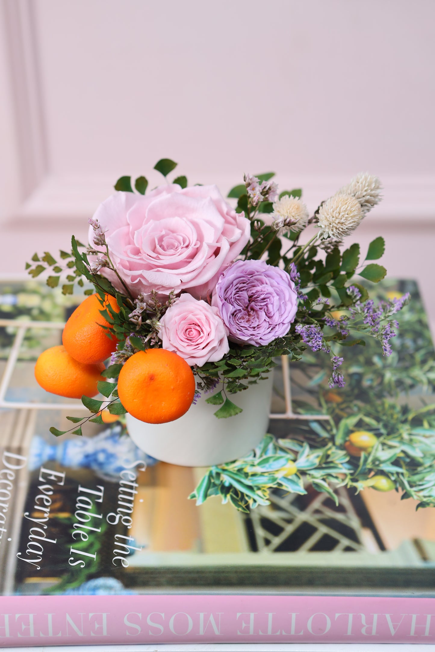 KENDALL VASE 3" TRÍO MIXTO ROSAS CLÁSICAS & DE JARDÍN