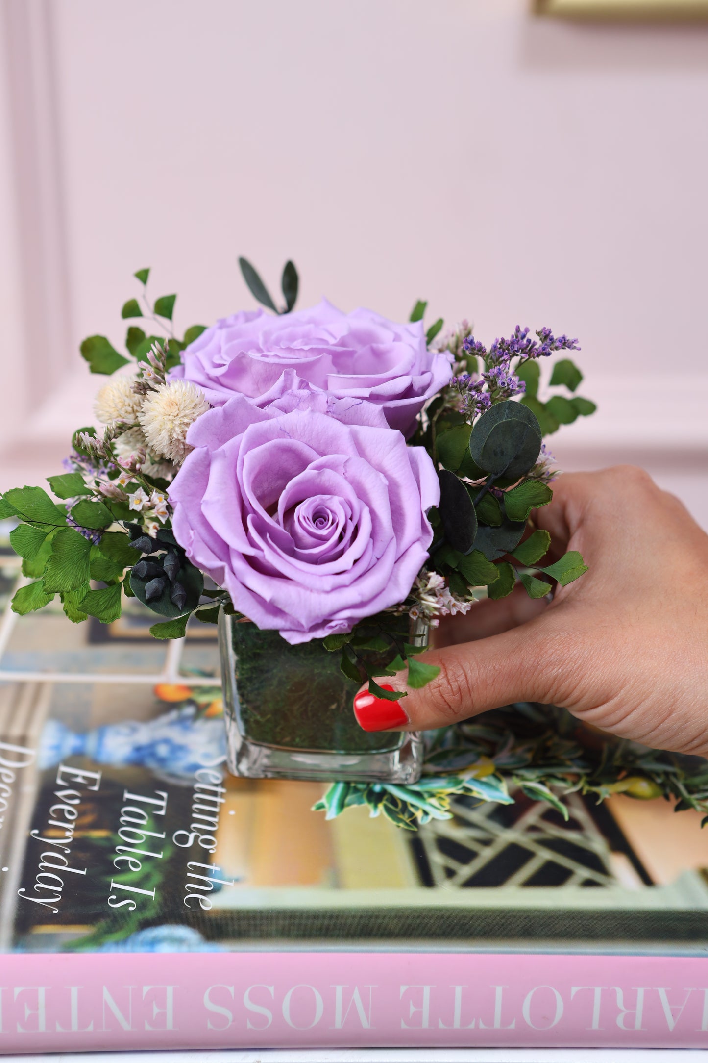 Votivo 2" Dúo Rosas Premium Lila SPG24