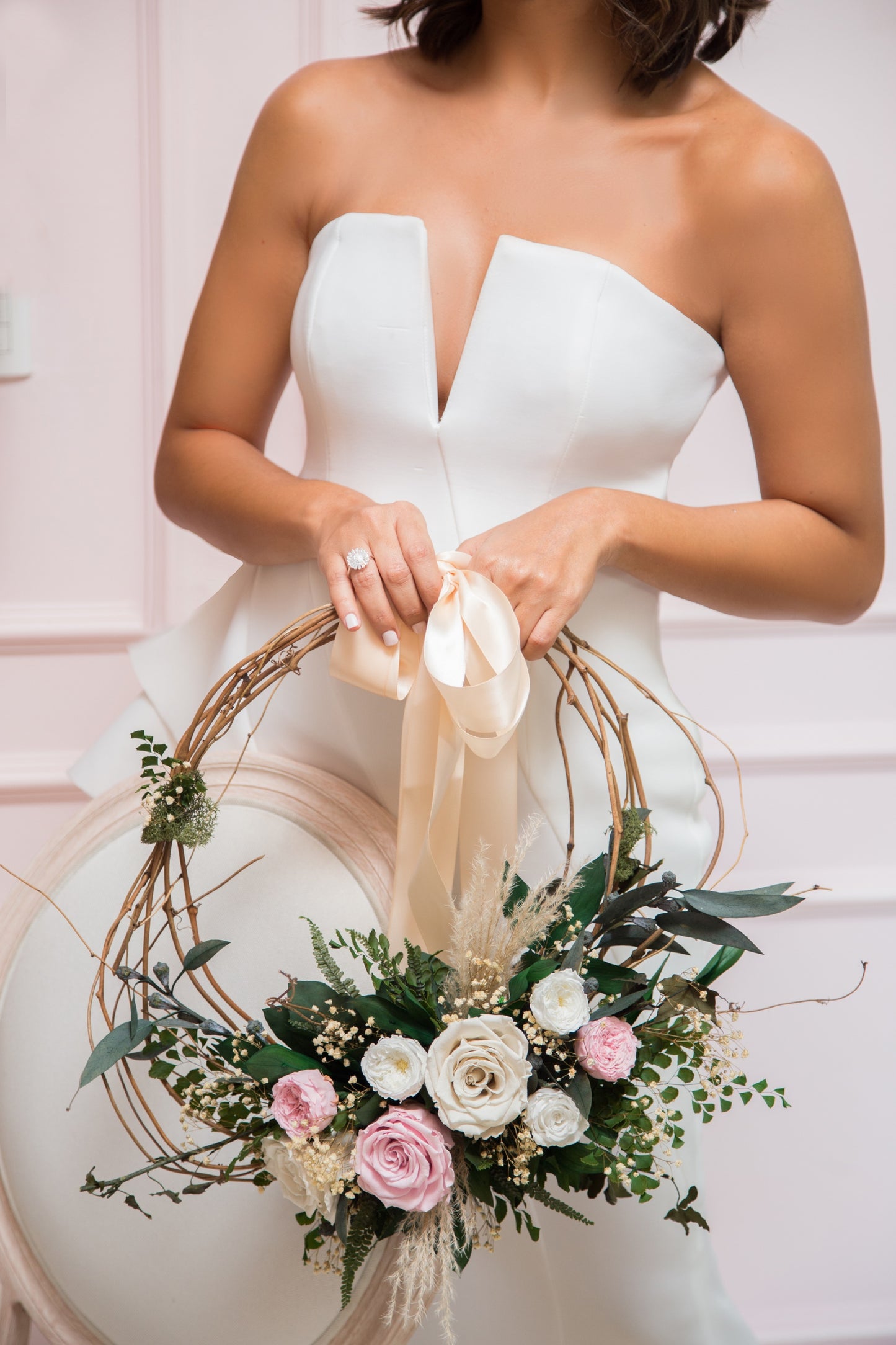 Romantic Willow Wreath Bouquet