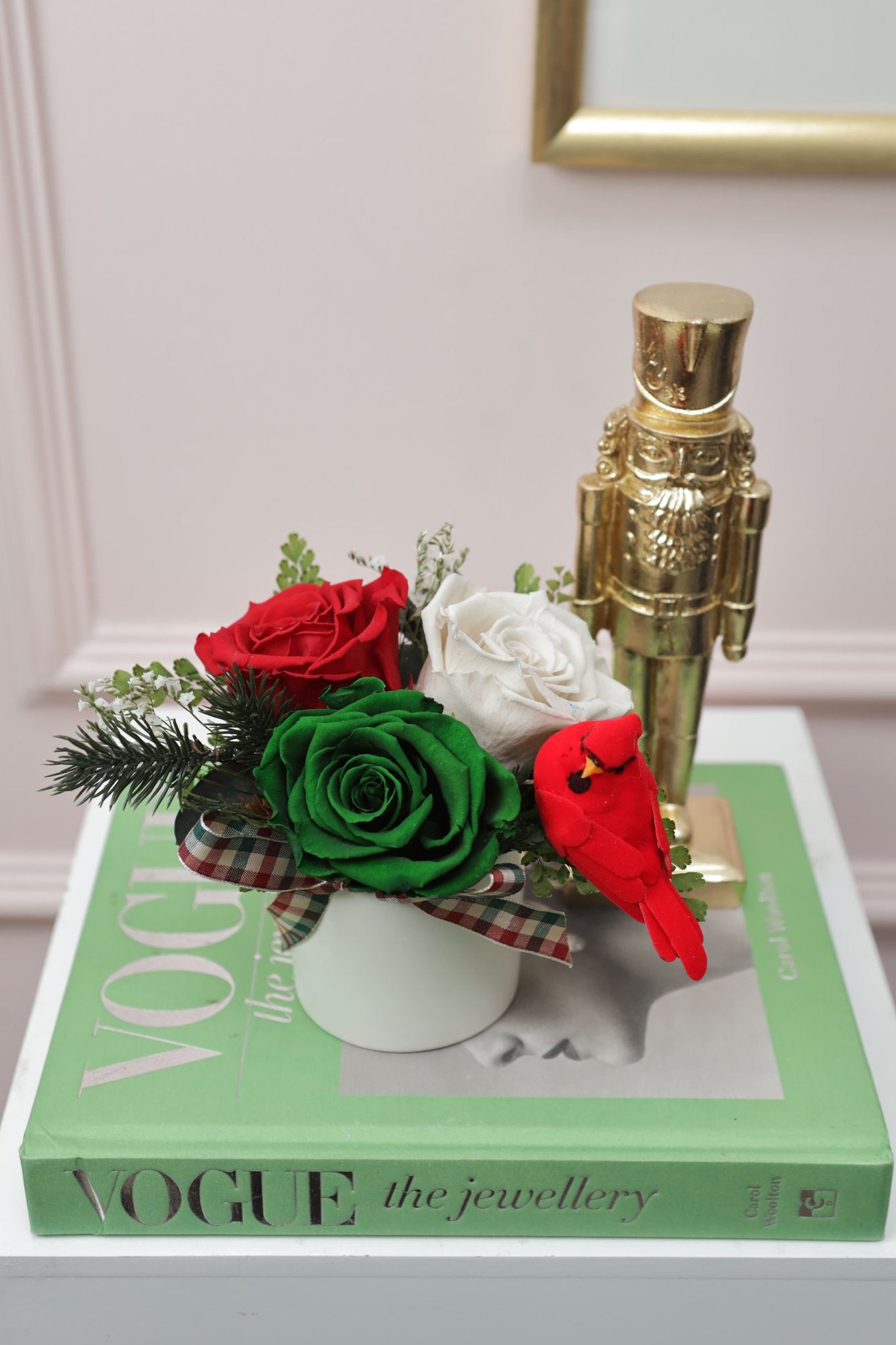 Kendall Vase 3" Trío Rosas Premium