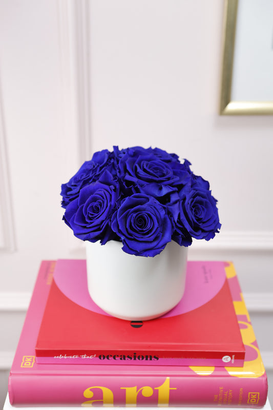 Kendall Vase 5" Puchero 9 Rosas Premium Royal Blue SV24