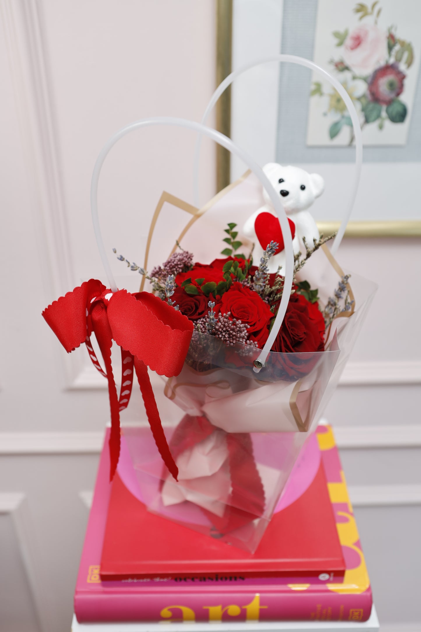 Bouquet Clásico Moyen de Rosas Premium Red One Burgundy SV24