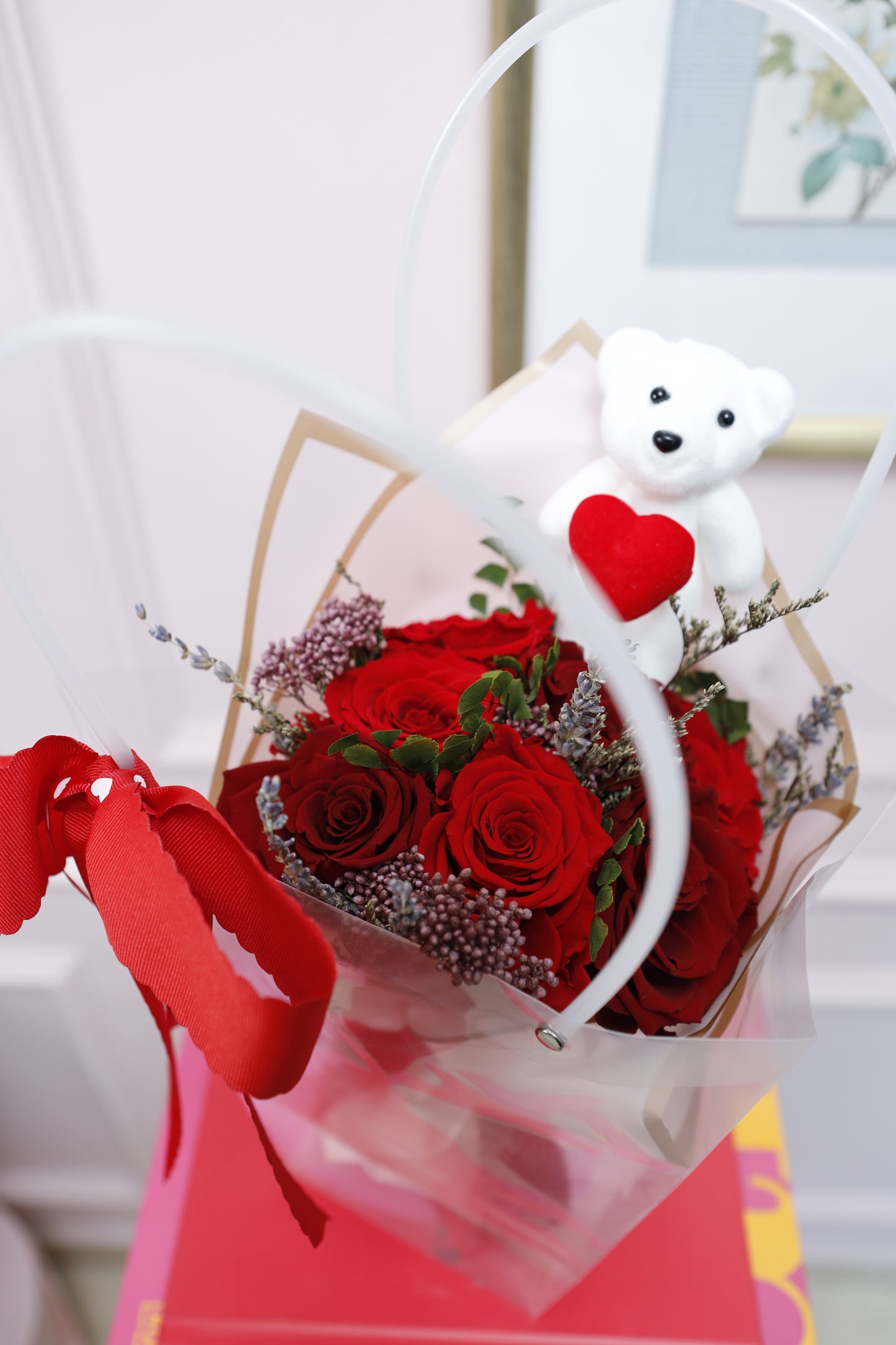 Bouquet Clásico Moyen de Rosas Premium Red One Burgundy SV24