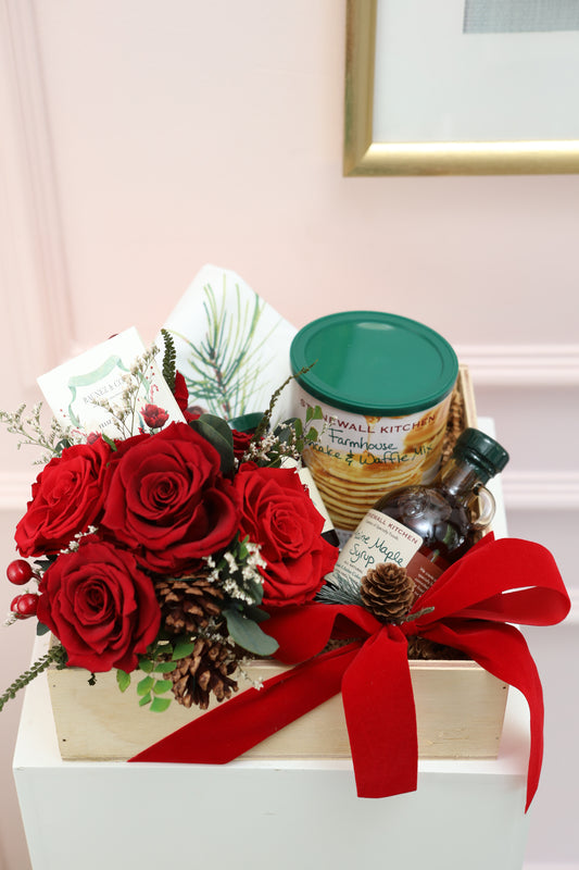 Holiday Breakfast & Flowers Gift Box