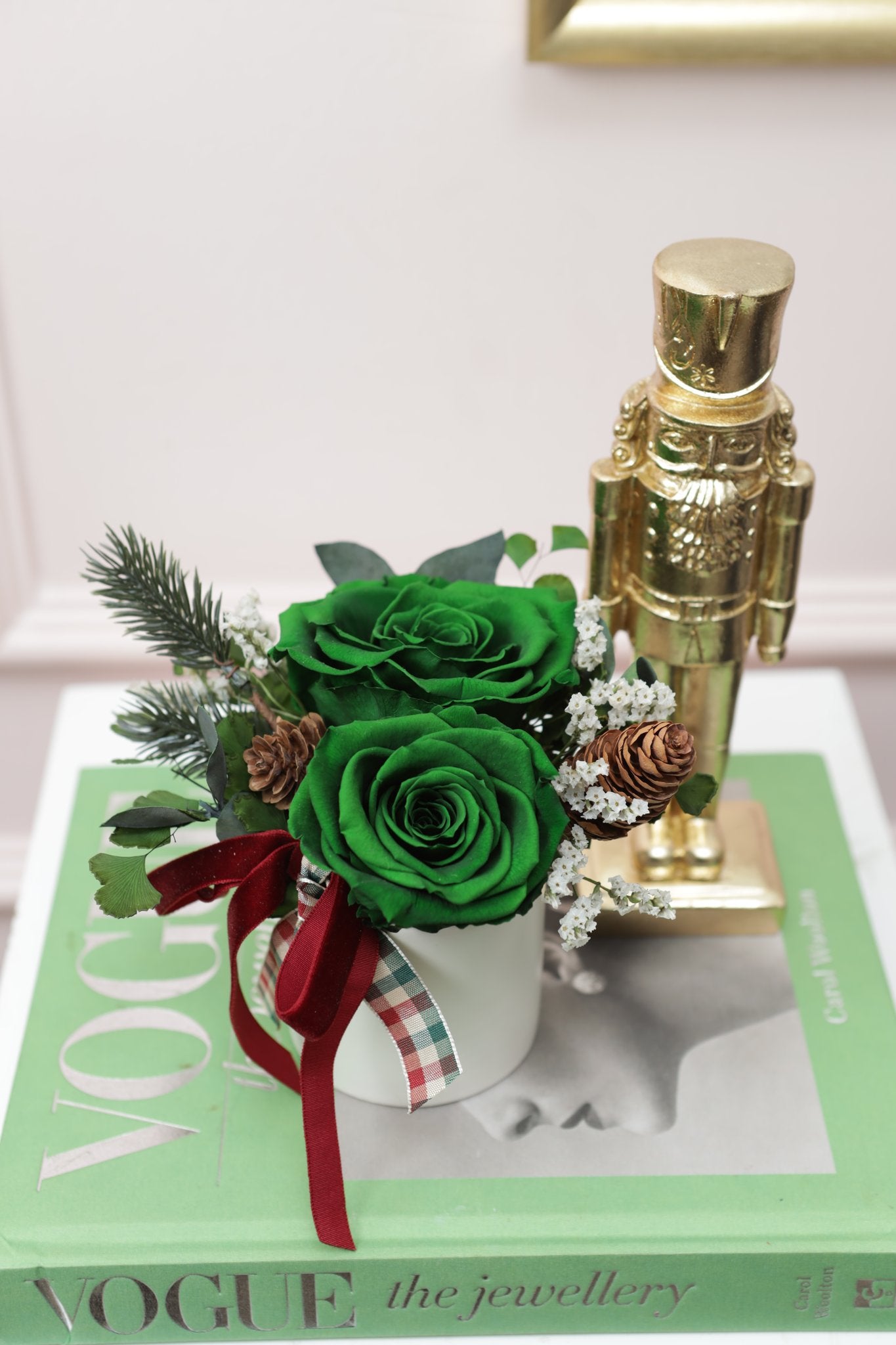 Kendall 3" Dúo Mixto Rosas Rojo Navidad